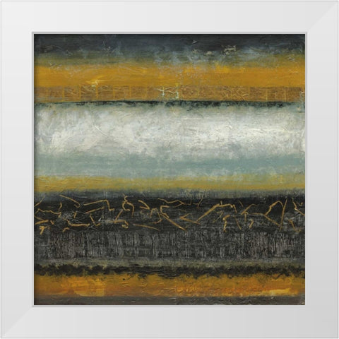 Gold Matter White Modern Wood Framed Art Print by Tava Studios