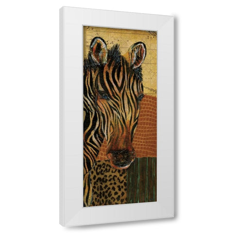 Out of Africa I White Modern Wood Framed Art Print by Tava Studios