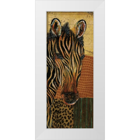 Out of Africa I White Modern Wood Framed Art Print by Tava Studios