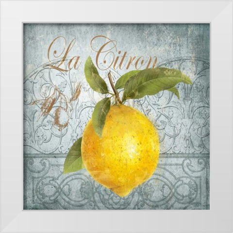 La Citron White Modern Wood Framed Art Print by Knutsen, Conrad