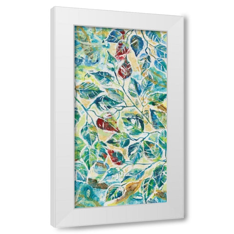 Leaf Montage I White Modern Wood Framed Art Print by Donovan, Maria