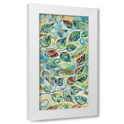 Leaf Montage II White Modern Wood Framed Art Print by Donovan, Maria