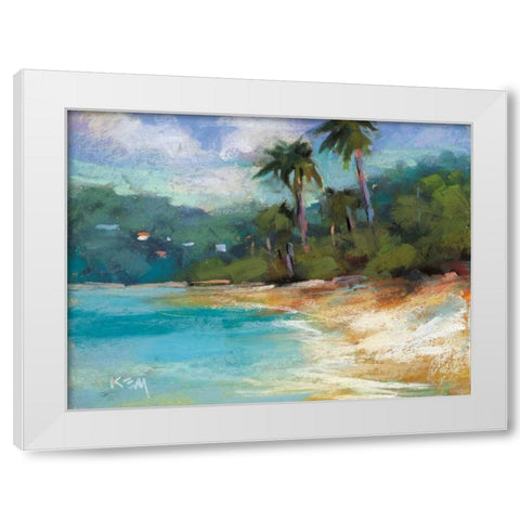 Jewels of the Tropics White Modern Wood Framed Art Print by Margulis, Karen