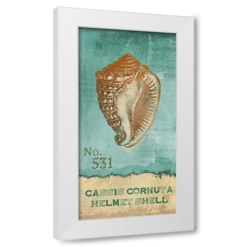 Helmet Shell White Modern Wood Framed Art Print by Knutsen, Conrad