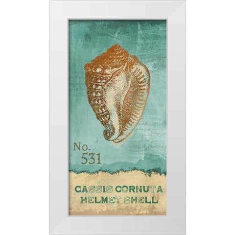 Helmet Shell White Modern Wood Framed Art Print by Knutsen, Conrad