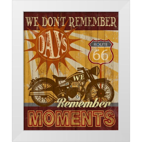 Remember Moments White Modern Wood Framed Art Print by Knutsen, Conrad