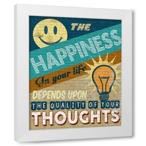 Your Thoughts White Modern Wood Framed Art Print by Knutsen, Conrad