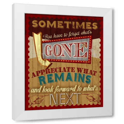 Whats Next White Modern Wood Framed Art Print by Knutsen, Conrad