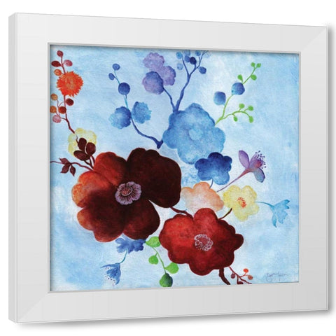 Japanese Garden I White Modern Wood Framed Art Print by Tava Studios