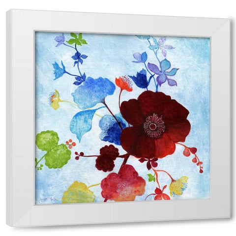 Japanese Garden II White Modern Wood Framed Art Print by Tava Studios