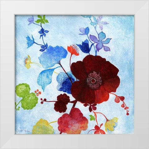 Japanese Garden II White Modern Wood Framed Art Print by Tava Studios