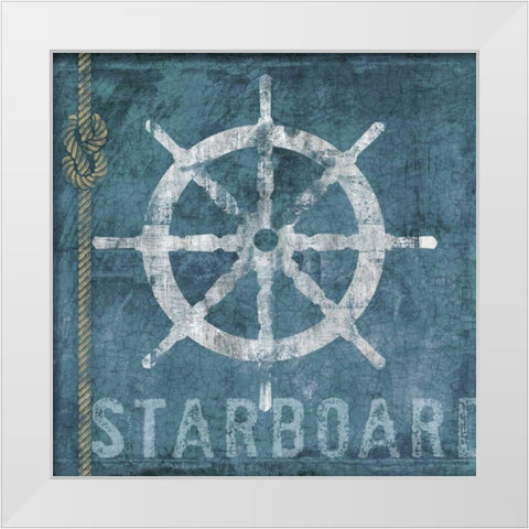 Starboard White Modern Wood Framed Art Print by Knutsen, Conrad