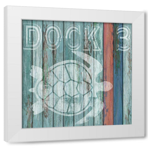 Dock 3 White Modern Wood Framed Art Print by Knutsen, Conrad