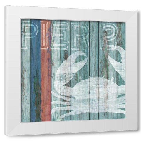 Pier 2 White Modern Wood Framed Art Print by Knutsen, Conrad