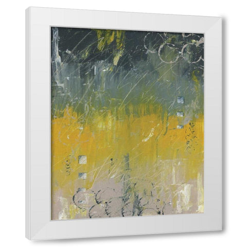 Yellow Abstract I White Modern Wood Framed Art Print by Coopersmith, Justin