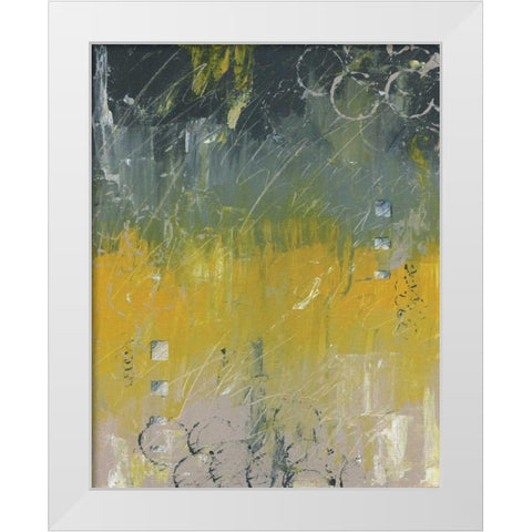 Yellow Abstract I White Modern Wood Framed Art Print by Coopersmith, Justin