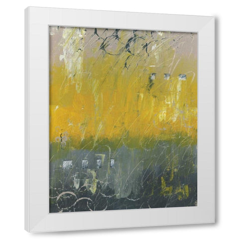 Yellow Abstract II White Modern Wood Framed Art Print by Coopersmith, Justin