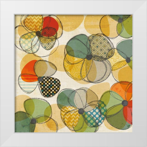 Sketchbook Pansy I White Modern Wood Framed Art Print by Craven, Katrina