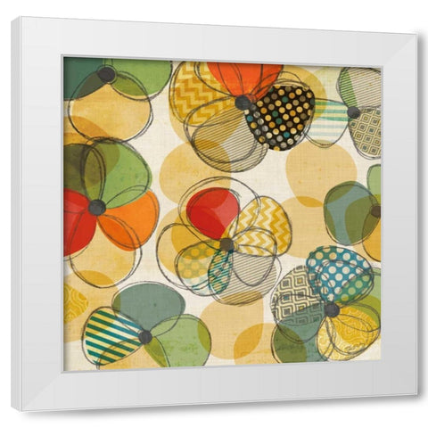 Sketchbook Pansy II White Modern Wood Framed Art Print by Craven, Katrina