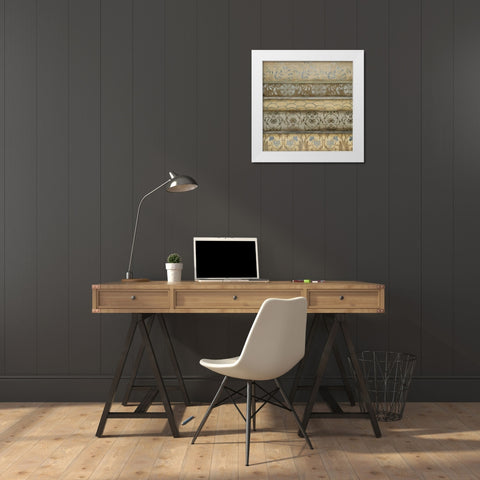 Decorato White Modern Wood Framed Art Print by Tava Studios