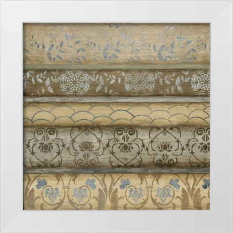 Decorato White Modern Wood Framed Art Print by Tava Studios
