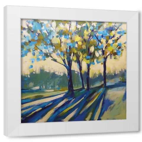 Long Shadows White Modern Wood Framed Art Print by Margulis, Karen