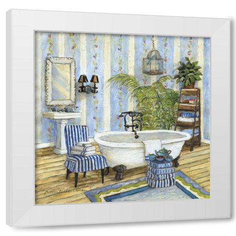 Guest Ready II White Modern Wood Framed Art Print by Olson, Charlene