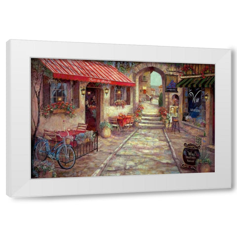 Bar du Marche White Modern Wood Framed Art Print by Manning, Ruane