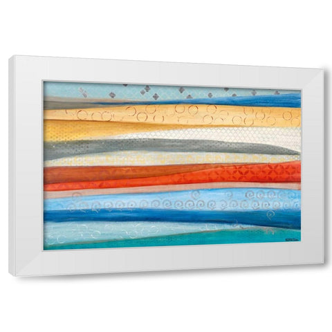 Layers of the Earth White Modern Wood Framed Art Print by Tava Studios