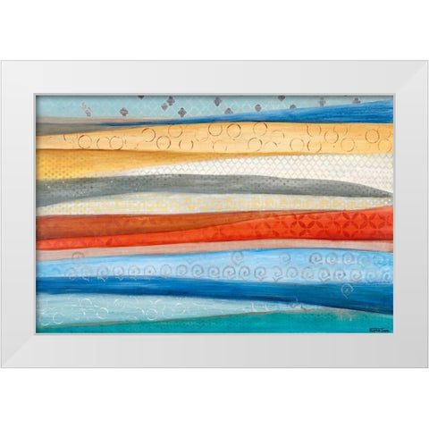 Layers of the Earth White Modern Wood Framed Art Print by Tava Studios