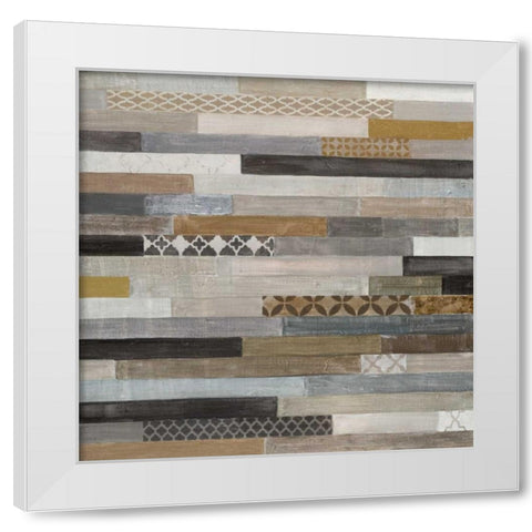 Notion of Line White Modern Wood Framed Art Print by Tava Studios