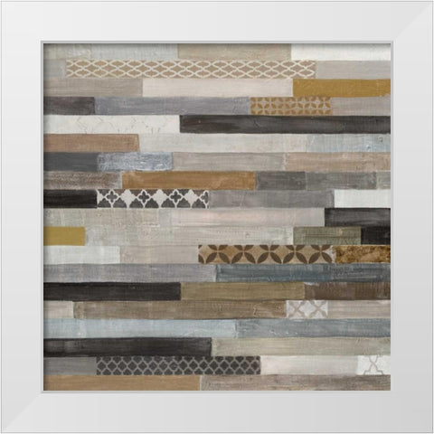 Notion of Line White Modern Wood Framed Art Print by Tava Studios