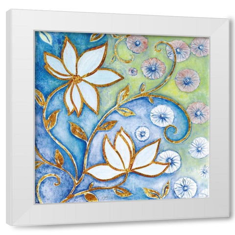 Garden Fantasy I White Modern Wood Framed Art Print by Tava Studios