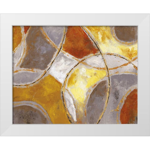 Catching Light White Modern Wood Framed Art Print by Nan