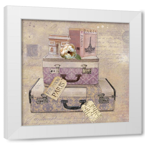Trip to Paris II White Modern Wood Framed Art Print by Robinson, Carol