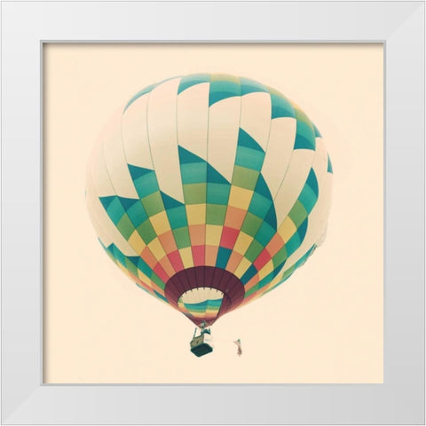 Up and Away III White Modern Wood Framed Art Print by Jackson, Susan