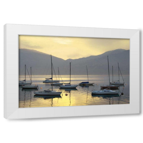 Lago di Garda White Modern Wood Framed Art Print by Delimont, Danita