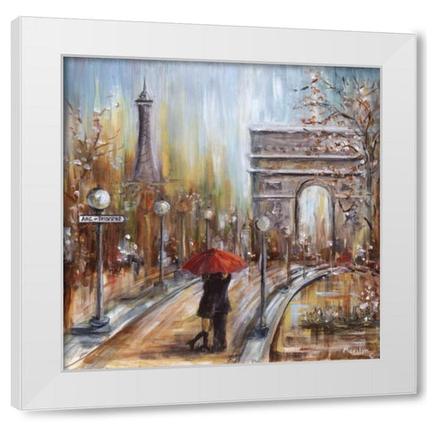 Embrace by the Arc White Modern Wood Framed Art Print by Dunlap, Marilyn