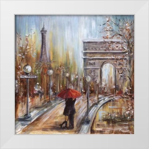 Embrace by the Arc White Modern Wood Framed Art Print by Dunlap, Marilyn