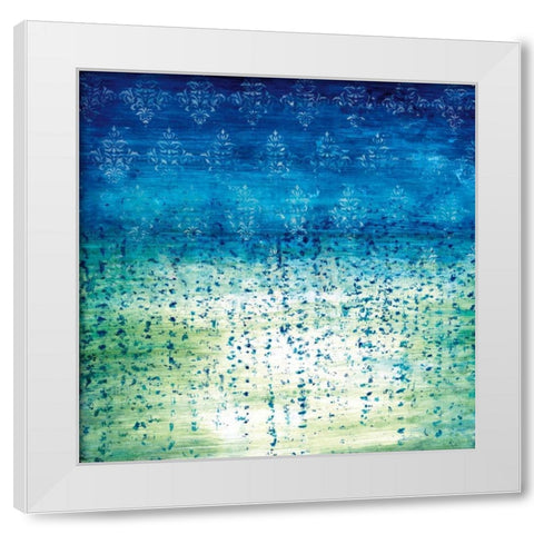 Mirage White Modern Wood Framed Art Print by Tava Studios