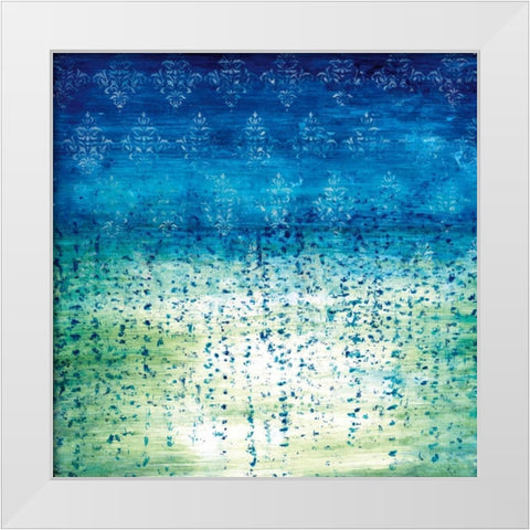 Mirage White Modern Wood Framed Art Print by Tava Studios