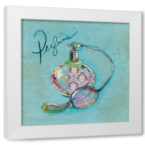 Perfume White Modern Wood Framed Art Print by Tava Studios