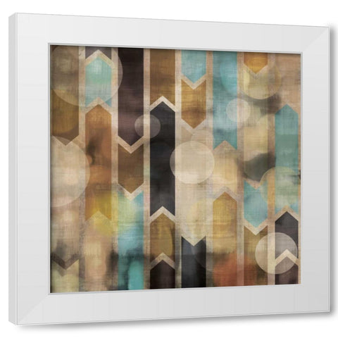 Bokeh Pattern III White Modern Wood Framed Art Print by Craven, Katrina