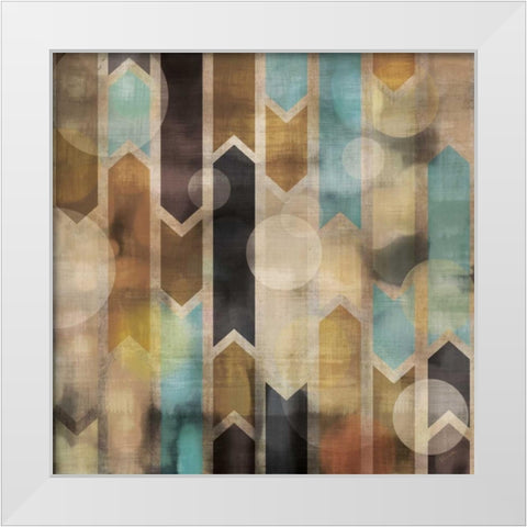 Bokeh Pattern III White Modern Wood Framed Art Print by Craven, Katrina