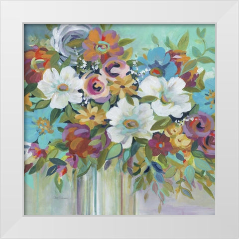 Confetti Bouquet I White Modern Wood Framed Art Print by Robinson, Carol