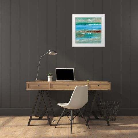 Tidal Pool III White Modern Wood Framed Art Print by Tava Studios