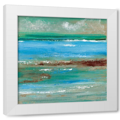 Tidal Pool III White Modern Wood Framed Art Print by Tava Studios