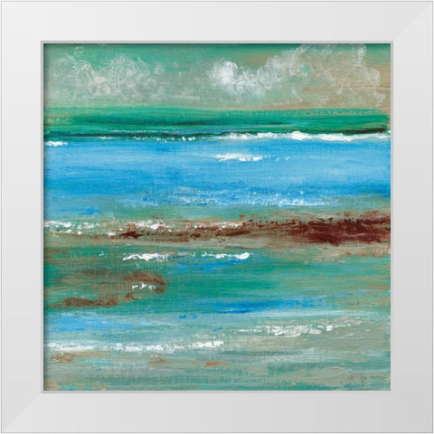 Tidal Pool III White Modern Wood Framed Art Print by Tava Studios