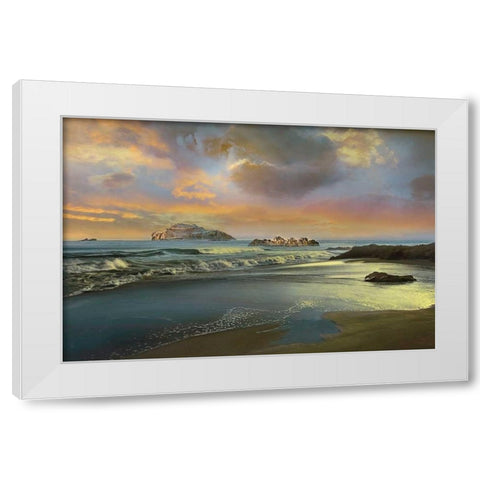 Daybreak White Modern Wood Framed Art Print by Calascibetta, Mike