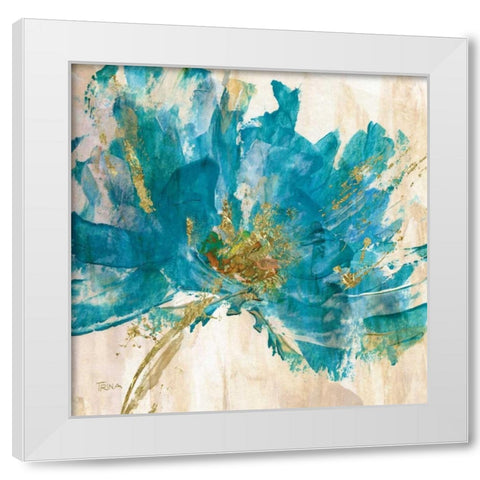 Blue Infusion I White Modern Wood Framed Art Print by Craven, Katrina